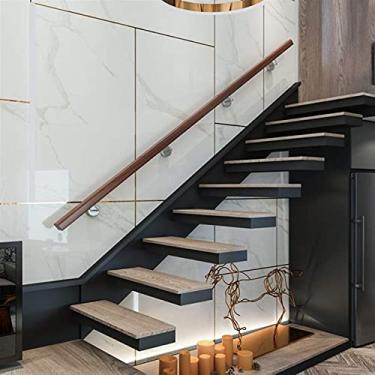 Imagem de Corrimãos de escada de madeira maciça antiderrapantes profissionais, grades internas para idosos, hastes de suporte de corredor, corrimãos de deck de varanda de escada (1 pé-6 m) (tamanho: 5 m)