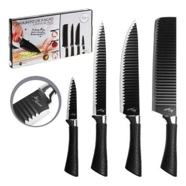 Imagem de Conjunto de Facas Linha Black Art House 4 Peças