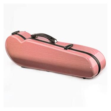 Imagem de Estojo Rígido De Violino Tamanho 4/4 Rosa À Prova D'água Resistente Ao Desgaste Profissional Com Higrômetro Embutido Tamanho Completo Estojo de Violino
