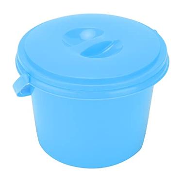 Imagem de YOUTHINK Pincéis de Pintura Pincel Banheira de Pincel, Design de Plástico Com 2 Compartimentos, Arruela de Multifuncional para Artistas e Pintura Ao Ar Livre (Balde multifuncional YJ004 azul)