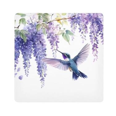 Imagem de SEHANY Saco de maquiagem de pano autoadesivo colorido flores primavera pássaro mágico protetor portátil para lente de câmera envoltório cosmético, bolsa de maquiagem aberta para mulheres, itens