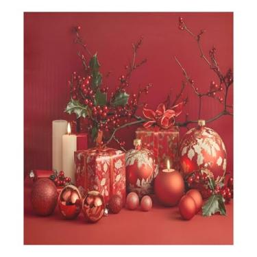 Imagem de SEHANY Capa magnética vermelha para lava-louças, adesivos magnéticos de decoração de Natal antiarranhões para painel de geladeira e lava-louças, decoração de Natal de cozinha doméstica 58 x 66 cm