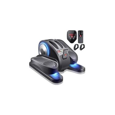 Imagem de E-Shine Leisure Esl Under Desk Elliptical - Exercitador De Pernas Portátil Para Idosos, Elíptico De Assento Compacto Com Controle Remoto, Display Lcd Instrutores Elípticos Elétricos Para Casa, Prata