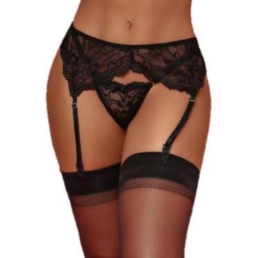 Imagem de Kit Cinta Liga + Calcinha + Meia 7/8 para Lingerie Sensual - Bella Ess