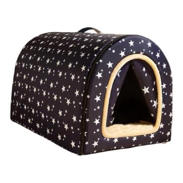 Imagem de Generic Cama em forma de caverna para gatos, tenda para animais de estimação, cabana impermeável, casinha para cães, 2 maneiras de usar para gatinhos dormirem, Estrela