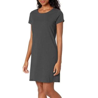 Imagem de Vestido Estilo Camisetão Básico Feminino Slim Ftiness Cores - Slim Fit