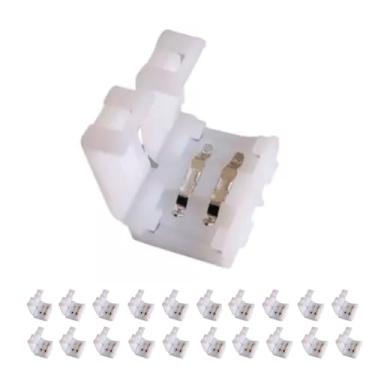 Imagem de 20 Emenda Rápida Conector 2 Vias 8mm Fita Led 1 Cor Só 2835