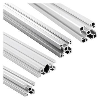 Imagem de 2/4 peças 300 400 500 600 800 1000 2000 mm prateado 2020 T/V-Slot alumínio extrusões perfis moldura para máquina CNC (2 compartimentos T, 300 mm)