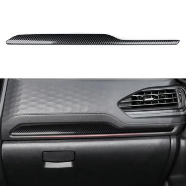Imagem de Adesivo de carro ABS fibra de carbono copiloto painel painel decalque interior acabamento capa para Subaru Forester 2025 2026 acessórios
