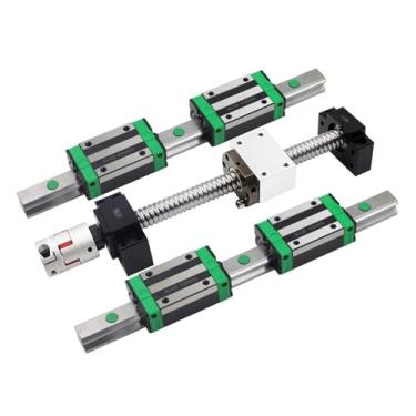 Imagem de Kit de fuso esférico sfu1605 sfu1204 1000 mm 1200 mm + trilhos lineares HGR20 guia quadrada +HGH20CA HGW20CC Blocos de carruagens para máquina CNC (SFU1605 HGW20CC, 350mm)