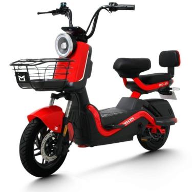 Imagem de Bicicleta Elétrica Autopropelida Freio a Disco 650W 48V MD-20 Vermelha Midori-Unissex