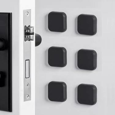 Imagem de 6 peças de batente de porta para protetor de parede protetor de para-choque de maçanetas de porta protetor de para-choque silenciador autoadesivo