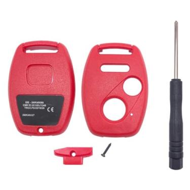 Imagem de Capa de chave de substituição para Honda 2003-2007 Accord 2005-2006 CR-V Ridgeline Civic Controle remoto Combo 4 botões Carcaça de chave de entrada sem chave Carro sem lâminaHorande preto Horande00000022