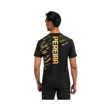 Imagem de Camiseta Masculina De Secagem Rápida Preta/Dourada UFC Fight Night Cha
