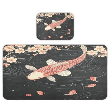 Imagem de Burbuja Tapete de resfriamento para bebê, tapete de cama de peixe vermelho, seda gelada, para colchão de berço, almofada de dormir com fronha para meninas e meninos, 71 x 132 cm