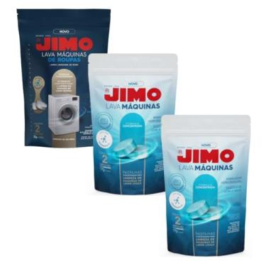 Imagem de Kit Pastilha 2 Lava Máquina De Lavar Louça 4x17g + 1 Lava Máquina De Lavar Roupas 2x20g Pastilhas Hidrossolúvel Concentrado Poder Desengordurante