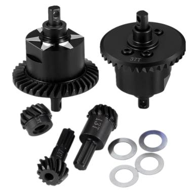 Imagem de BRKRC Steel Alloy Front & Rear Complete Differential Set for 1:16 Tra-xxas Mini Slash/Mini Maxx/XRT VXL 3S Monster Truck Upgrades (Black)