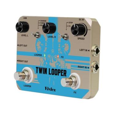 Imagem de Pedal De Efeito Digital Dual Footswitch Vivlex Para Guitarra Com 11 Ti