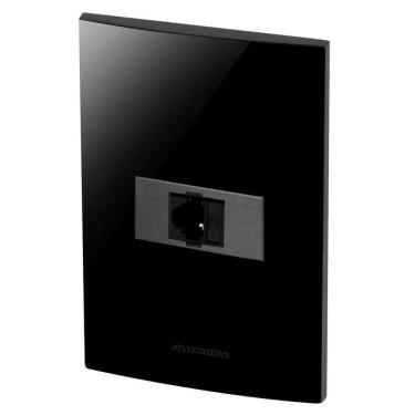 Imagem de Conjunto 1 Tomada Telefone Rj11 - Inova Black / Grafite