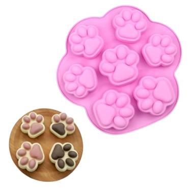 Imagem de Molde de Silicone Pata Pet Patinha Cachorro 7 Cavidades Forma Doce Vela Sabonete Petisco Resina