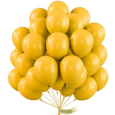 Imagem de PartyWoo Mustard Yellow Balloons 100pcs 12 Inch Boho Netural Fall Balloons for Birthday Engagement Baby Shower Anniversary Bee Sunflower Little Cutie Thanksgiving Party Decorations Yellow-F57