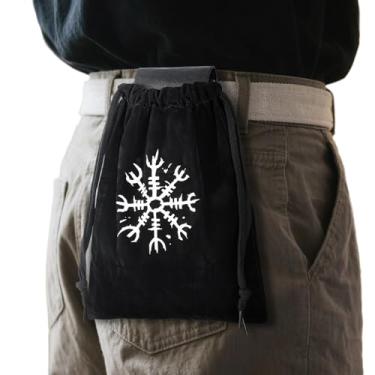 Imagem de de cinto renascentista, de viagem vintage – mochila lateral, para caminhada, festival, corrida, caminhada, , concerto, viagem, acampamento ao ar livre, Preto, Refer to description