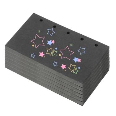 Imagem de PATIKIL Papel colorido de folhas soltas, 10,4 cm x 6,3 cm (A8), 300 folhas, 5 furos, 150 g/m², refil de papel para fichário em branco, suprimentos de papel para anotações de escritório, agenda de