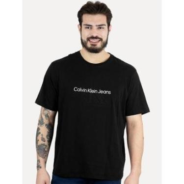 Imagem de Camiseta Calvin Klein Jeans Masculina Embossed Logo Preta-Masculino