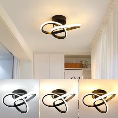 Imagem de Zenkon Luminária de Teto, Luminária Teto 110-220V, Luminaria de Teto LED Design Espiral 16W, Tri-Ton, Ideal para Sala, Quarto, Cozinha, Corredor e Office