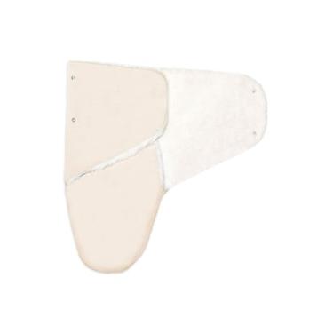 Imagem de Manta Saco de Dormir Casulo para Bebê, 100% Algodão, Palha, 70x50cm, Anti-Susto, Recém-nascido 0-3 meses, Design Contemporâneo com Sherpa