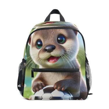 Imagem de GAIGEO Cute Animal Small Backpack for Kids, 10x4x12 In, Little Girl Backpack Includes Water Bottle Pockets, Whistle Clip for Safety