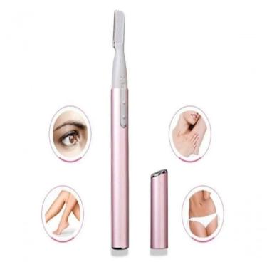 Imagem de Depilador Feminino Portatil Aparador De Pelos Facial Para Rosto E Corpo Caneta Rosa