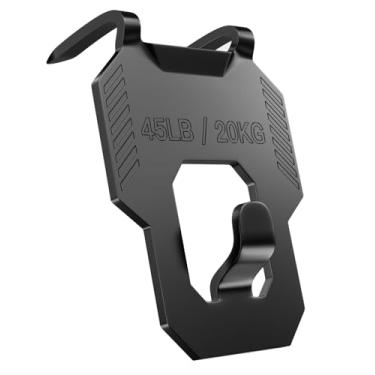 Imagem de Ganchos de parede de drywall de 20,4 kg: pacote com 15 ganchos pretos para pendurar quadros de parede resistentes - kit de gancho de anel D de fio dente de serra para decoração de quarto e escritório