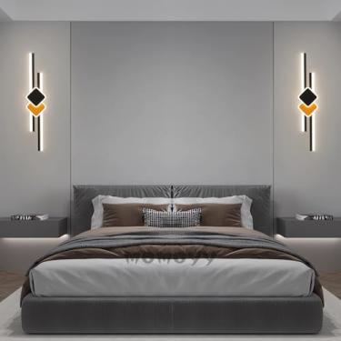 Imagem de Luminária de teto linear LED moderna e inteligente (luminária de teto LED regulável com controle remoto) Luminária de parede longa ultrafina para sala de estar, quarto e corredor, 6500k (pre