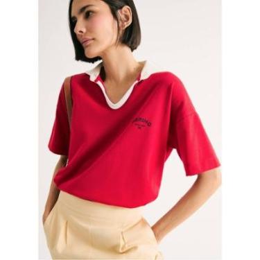 Imagem de Camisa Polo Feminina Oversized Em Malha Binada-Feminino