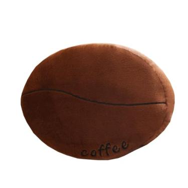 Imagem de FEEZUSH Almofada de pelúcia de grão de café, pelúcia de grão de café, travesseiro de pelúcia para alimentos, presente de decoração de casa para crianças e adultos 8 cm