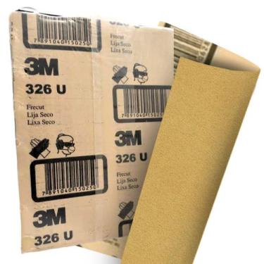 Imagem de Kit C/ 50 Lixa Seco 326U Ouro Grão 80 HC000622049 3M