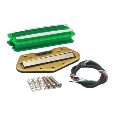 Imagem de oshhni Captador Mini Humbucker de Alto Ganho, Fácil de Instalar, Substituir e Acessório, Robusto, Leve e Compacto, Bobina Dupla, Trilho Duplo, Verde
