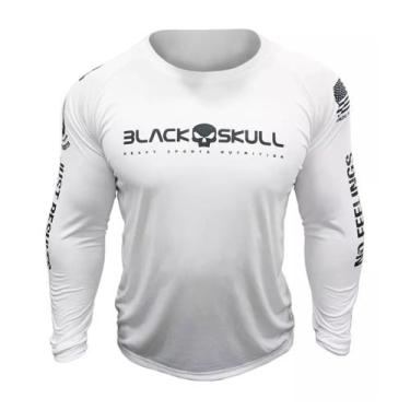 Imagem de Camiseta dry fit soldado bope manga longa - Black Skull, Branco, N/A, 