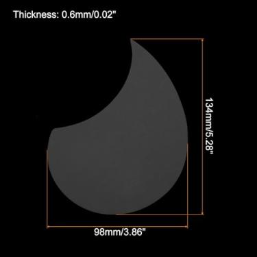 Imagem de Generic 2 peças de placa de proteção para guitarra acústica com 98 x 134 mm, autoadesiva, destro, peças de guitarra acústica-elétrica 98 x 134 mm transparente