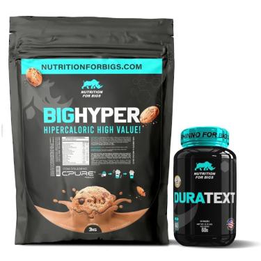 Imagem de Hipercalórico BigHyper Nutrition For Bigs + Pré Treino Posseidon 250g Nutrition For Bigs-Unissex