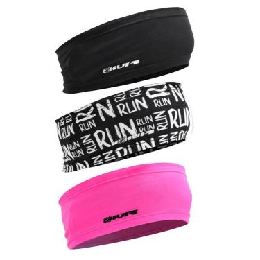 Imagem de Kit com 3 Testeira Headband Faixa de Cabeça Hupi Run Rosa-Feminino
