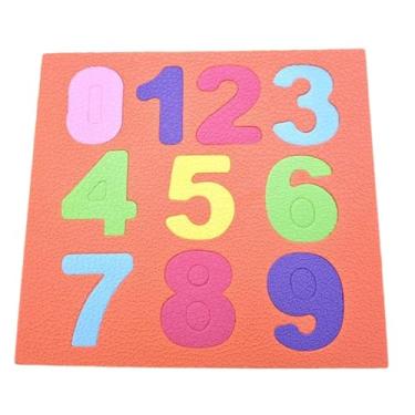 Imagem de Dynwave Quebra-cabeça de Formas em Espuma EVA para Educação Infantil - Brinquedo Macio para Área de Recreação, Jardim de Infância e Pré-escola - Presente de, Número