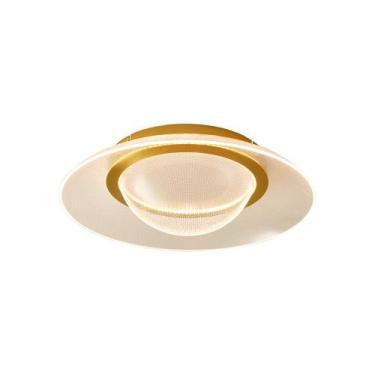 Imagem de Plafon Nordecor Arki 55cm Led Bivolt Dourado Fosco - Mbled/Nordecor, Ú