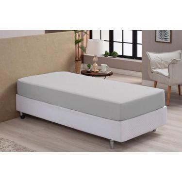 Imagem de Lençol Solteiro Avulso Com Elástico 100% Algodão - Jire Bordados, Cinz