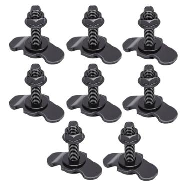 Imagem de EVGATSAUTO Parafuso Prisioneiro Rosqueado de Talão Duplo de Pista L 6,000 Libras de Ferro Galvanizado (Preta)