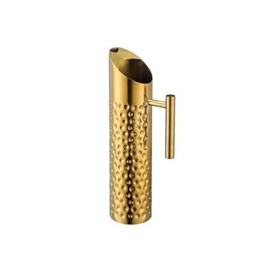 Imagem de Jarro de água de aço inoxidável com tampa, jarro de bebidas selado de 1,5L para chá quente e gelado, café, bebidas frias e jarra de metal com alça para derramar líquidos, design moderno prateado(Gold)