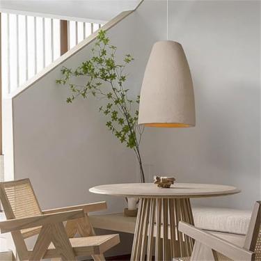 Imagem de Luminária pendente moderna para mesa de jantar, lustre cinza E27, design retangular, altura ajustável para quarto, sala de estar, mesa de jantar, cozinha, bar, luminária de teto (1 lâmpada -