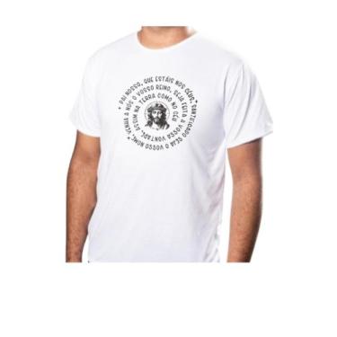 Imagem de Camiseta Personalizada Cristã Oração Pai Nosso Tecido Poliéster - NoBr