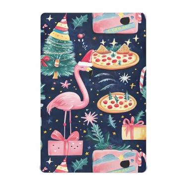 Imagem de xigua Lençol de berço colorido com estampa natalina para meninas e meninos, lençol macio e respirável adequado para berço padrão e cama infantil 71 x 132 cm